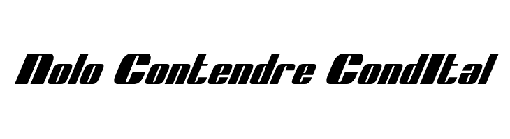 Nolo Contendre CondItal Font