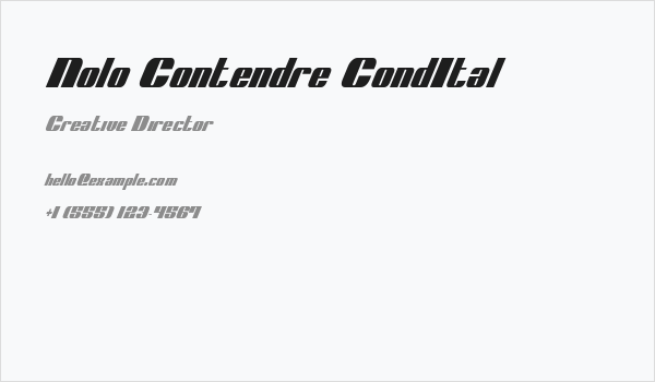 Nolo Contendre CondItal Business Card