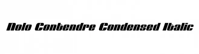 Nolo Contendre Condensed Italic  Frei Schriftart Herunterladen