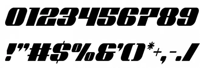 Nolo Contendre Condensed Italic Font OTHER CHARS