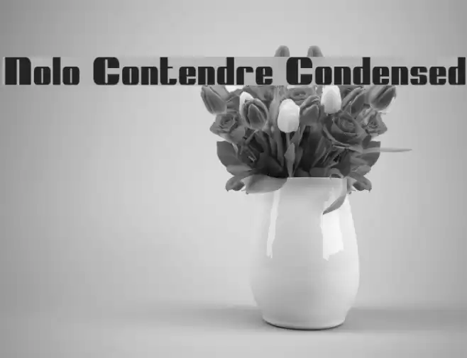 Nolo Contendre Condensed Font examples