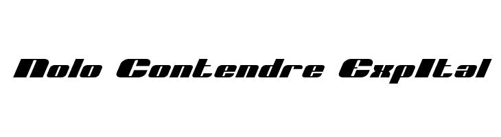 Nolo Contendre ExpItal Font