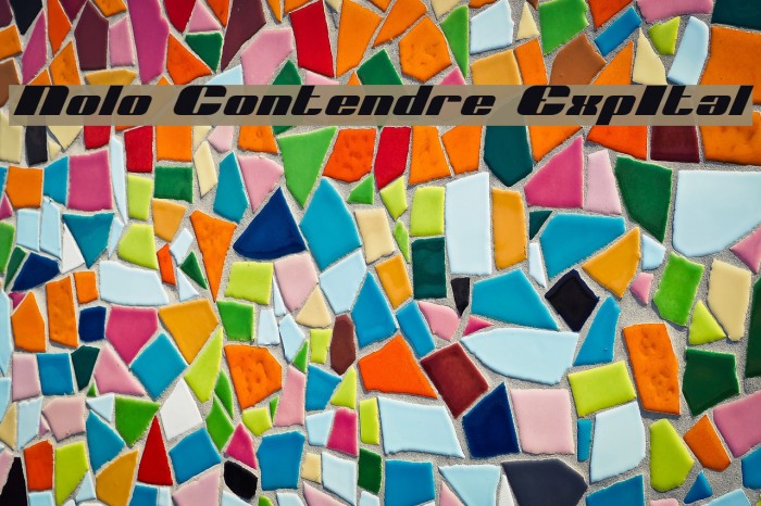 Nolo Contendre ExpItal Font examples