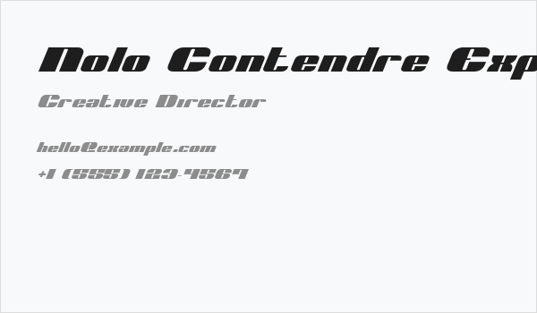 Nolo Contendre ExpItal Business Card
