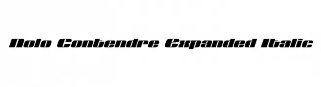 Nolo Contendre Expanded Italic  تنزيل الخطوط