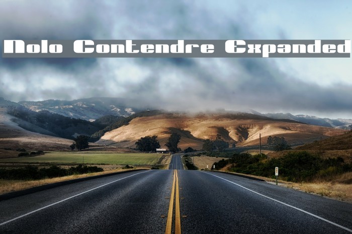 Nolo Contendre Expanded Font examples