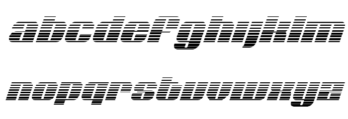 Nolo Contendre Gradient Italic Font LOWERCASE