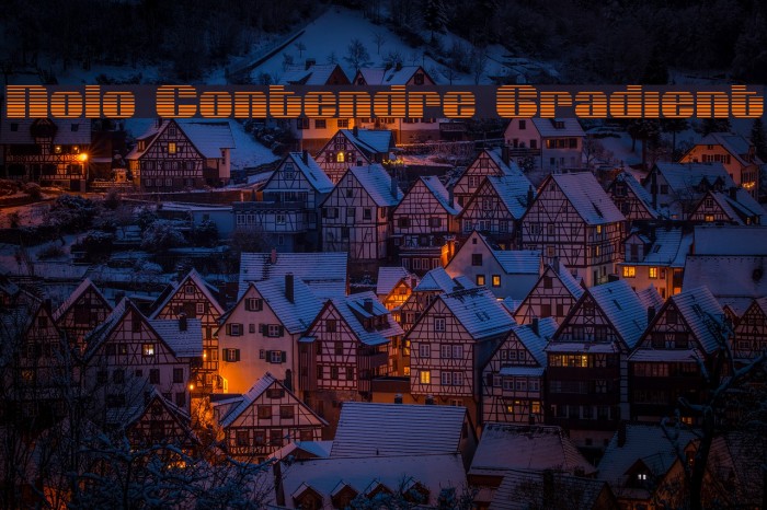 Nolo Contendre Gradient Font examples
