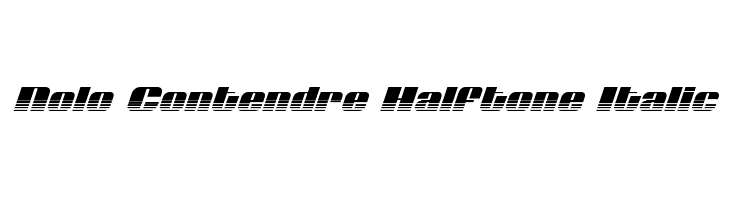 Nolo Contendre Halftone Italic Font