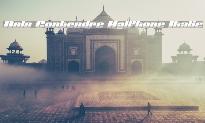 Nolo Contendre Halftone Italic Font examples
