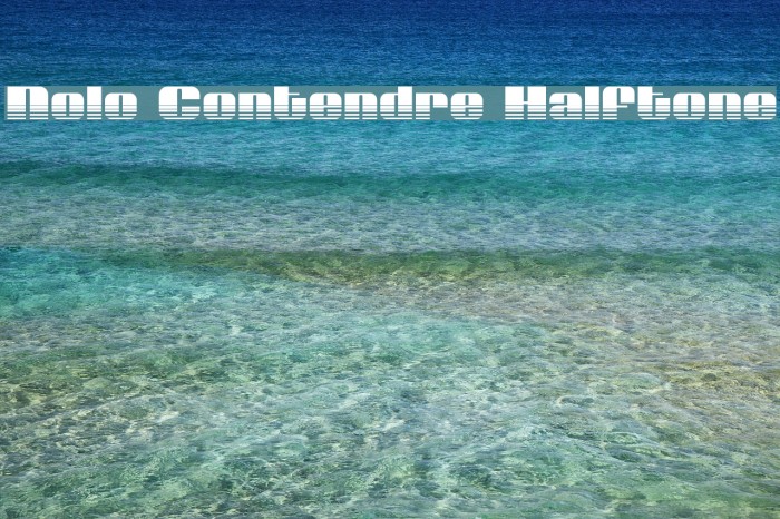Nolo Contendre Halftone Font examples