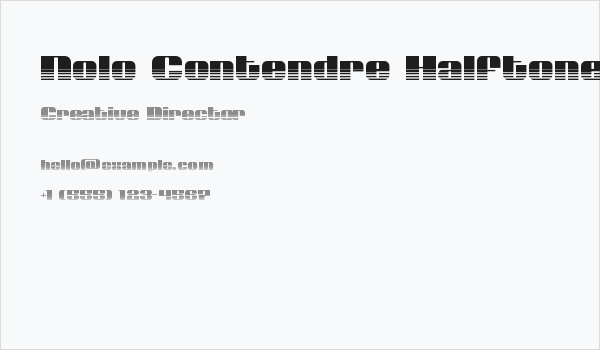 Nolo Contendre Halftone Business Card
