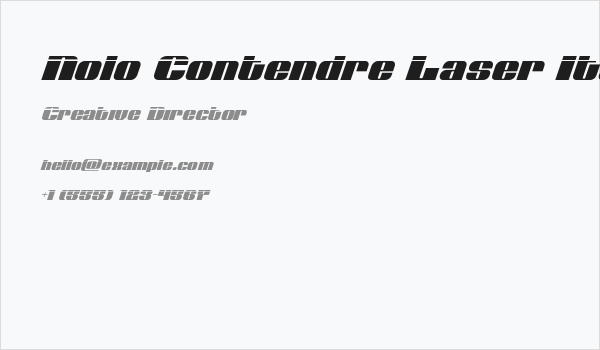 Nolo Contendre Laser Italic Business Card