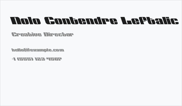 Nolo Contendre Leftalic Business Card