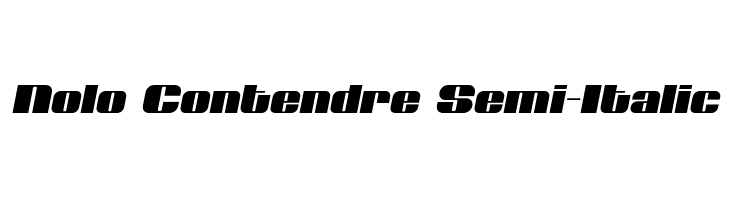Nolo Contendre Semi-Italic  Скачать бесплатные шрифты