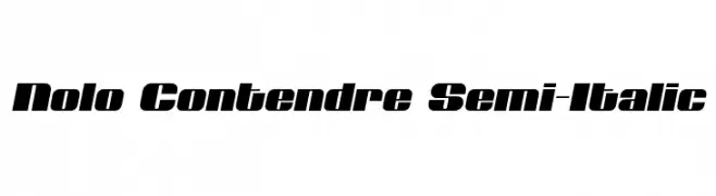 Nolo Contendre Semi-Italic  تنزيل الخطوط