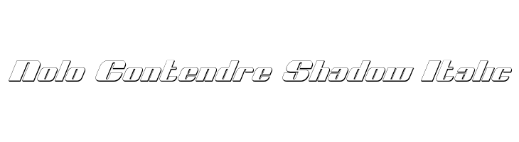 Nolo Contendre Shadow Italic Font