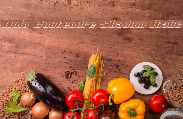 Nolo Contendre Shadow Italic Font examples