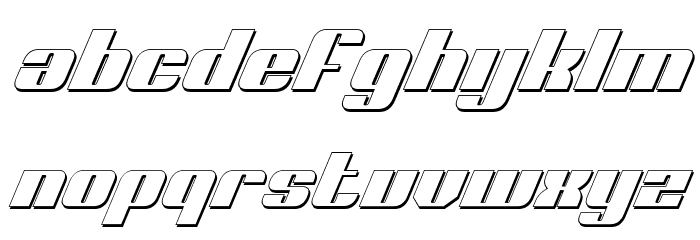 Nolo Contendre Shadow Italic Font LOWERCASE