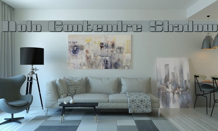 Nolo Contendre Shadow Schriftart examples