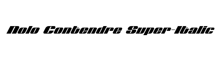 Nolo Contendre Super-Italic  免费字体下载