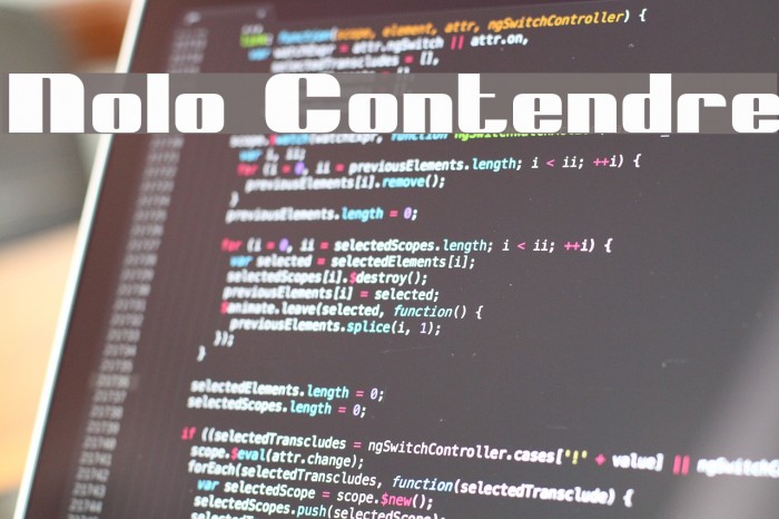 Nolo Contendre Font examples