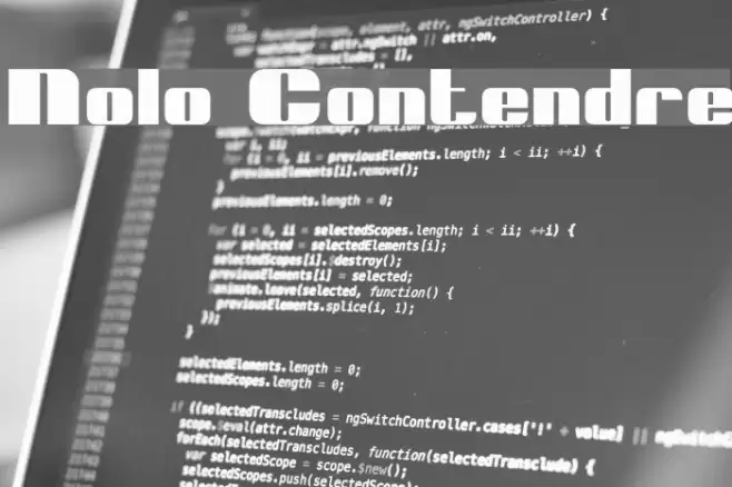 Nolo Contendre Fonte examples