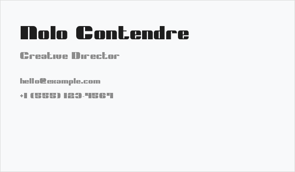 Nolo Contendre Business Card