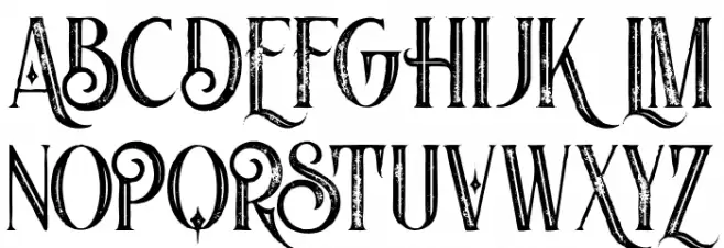 Nomos Inline Grunge Schriftart Groß