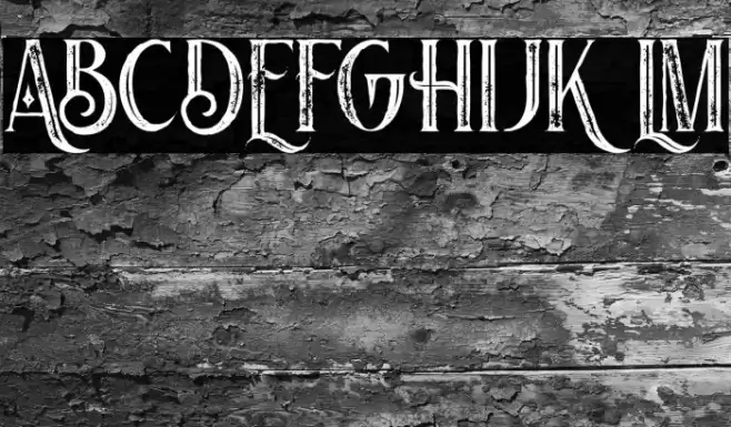 Nomos Inline Grunge Font examples