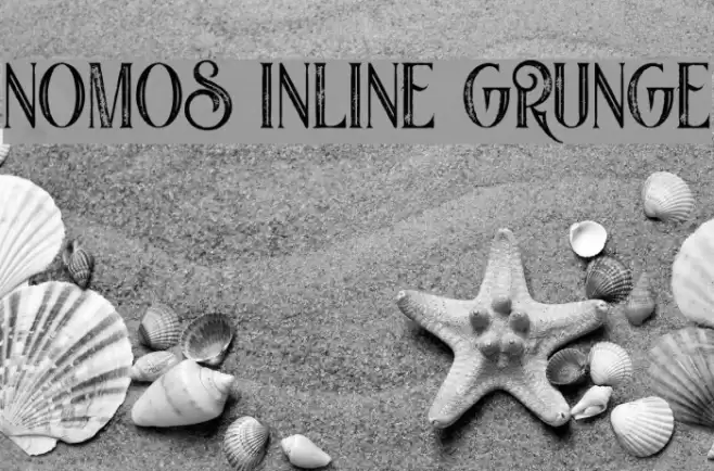 Nomos Inline Grunge Font examples