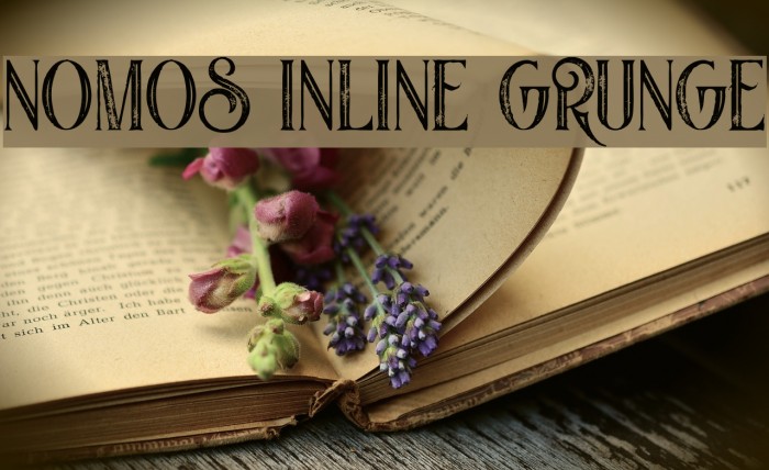 Nomos Inline Grunge Font examples