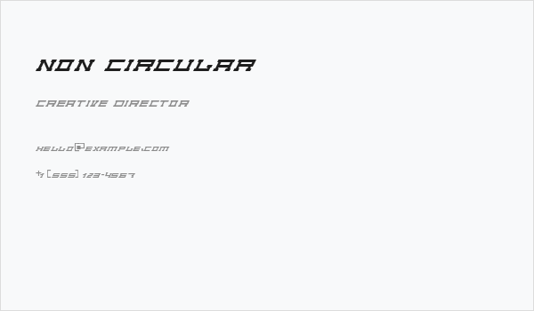 Non Circular Business Card
