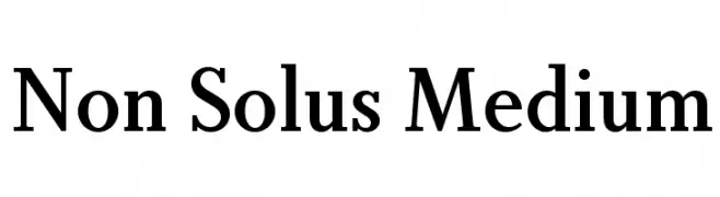 Non Solus Medium  Скачать бесплатные шрифты
