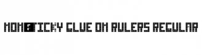Non-sticky glue on rulers Regular  Frei Schriftart Herunterladen