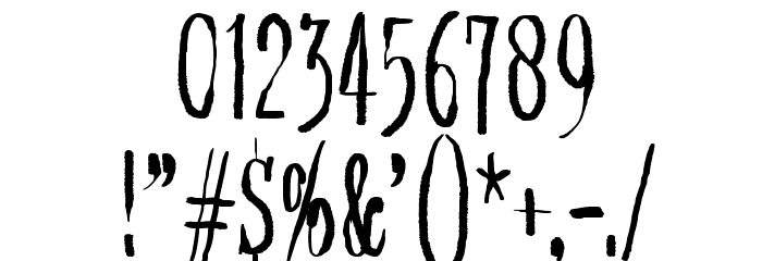 Non watercolor Font OTHER CHARS