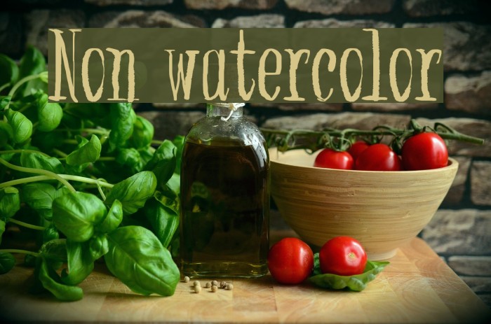 Non watercolor Font examples