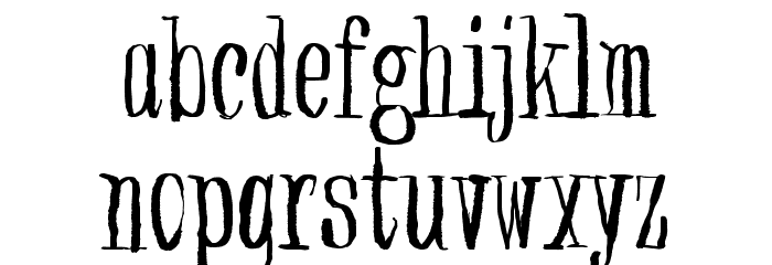 Non watercolor Font LOWERCASE