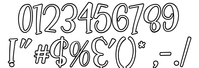Nona Manis Outline Font OTHER CHARS