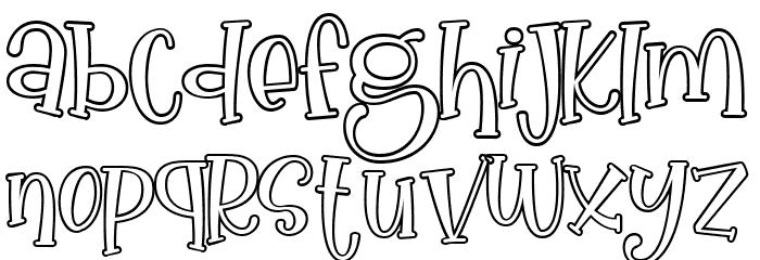 Nona Manis Outline Font LOWERCASE
