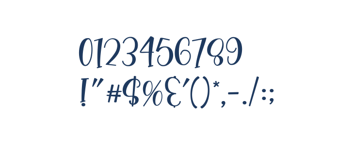 Nona Manis Regular Other Characters