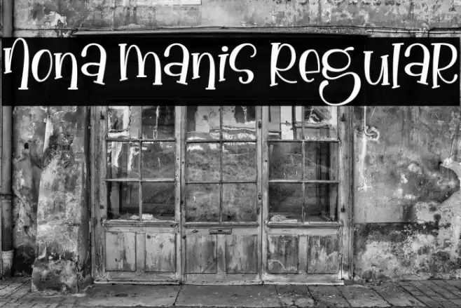 Nona Manis Regular Font examples