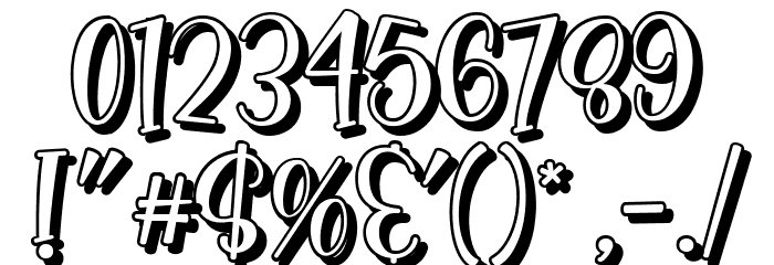 Nona Manis Shadow Font OTHER CHARS