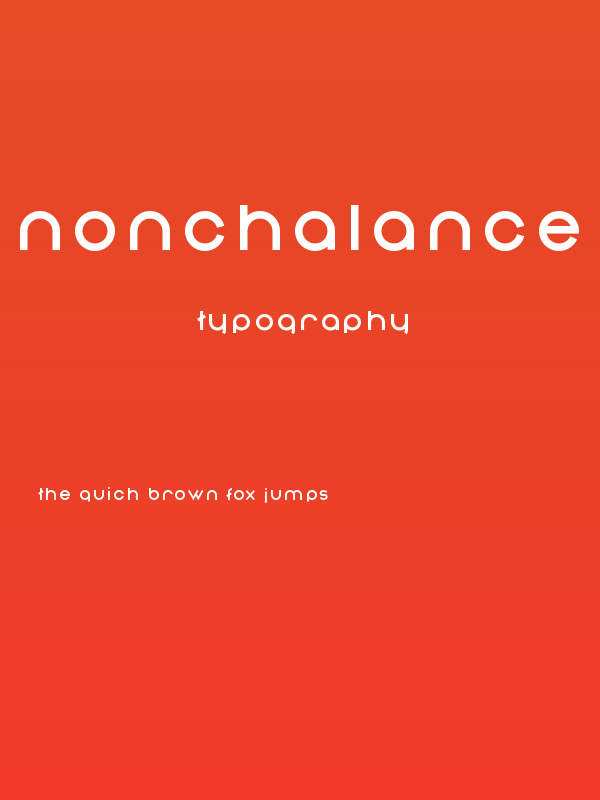Nonchalance Bold Poster
