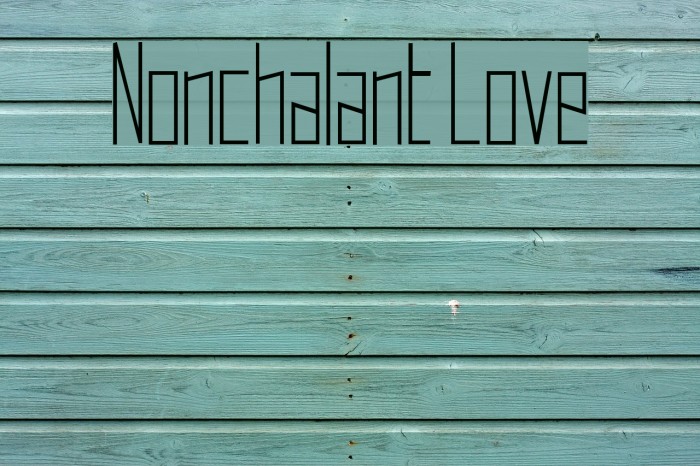 Nonchalant Love Font examples