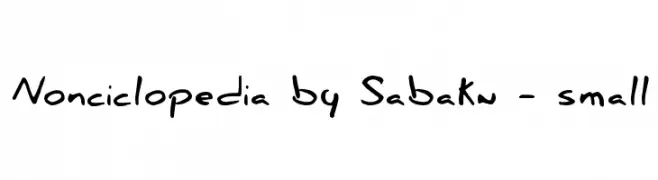 Nonciclopedia by Sabaku - small  baixar fontes gratis