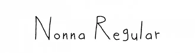 Nonna Regular  font caratteri gratis
