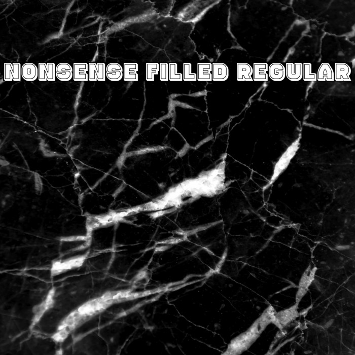 Nonsense Filled Regular Example 1