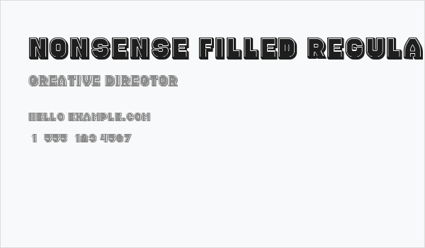 Nonsense Filled Regular Business Card