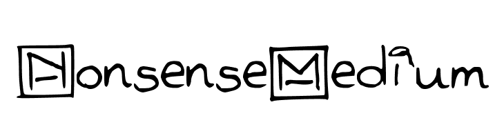 Nonsense-Medium  Скачать бесплатные шрифты